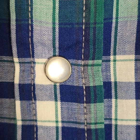 Vintage Ely Cattleman‎ Mens Shirt XL Plaid Long Sleeve Pearl Snap Western Cowboy - Picture 5 of 11